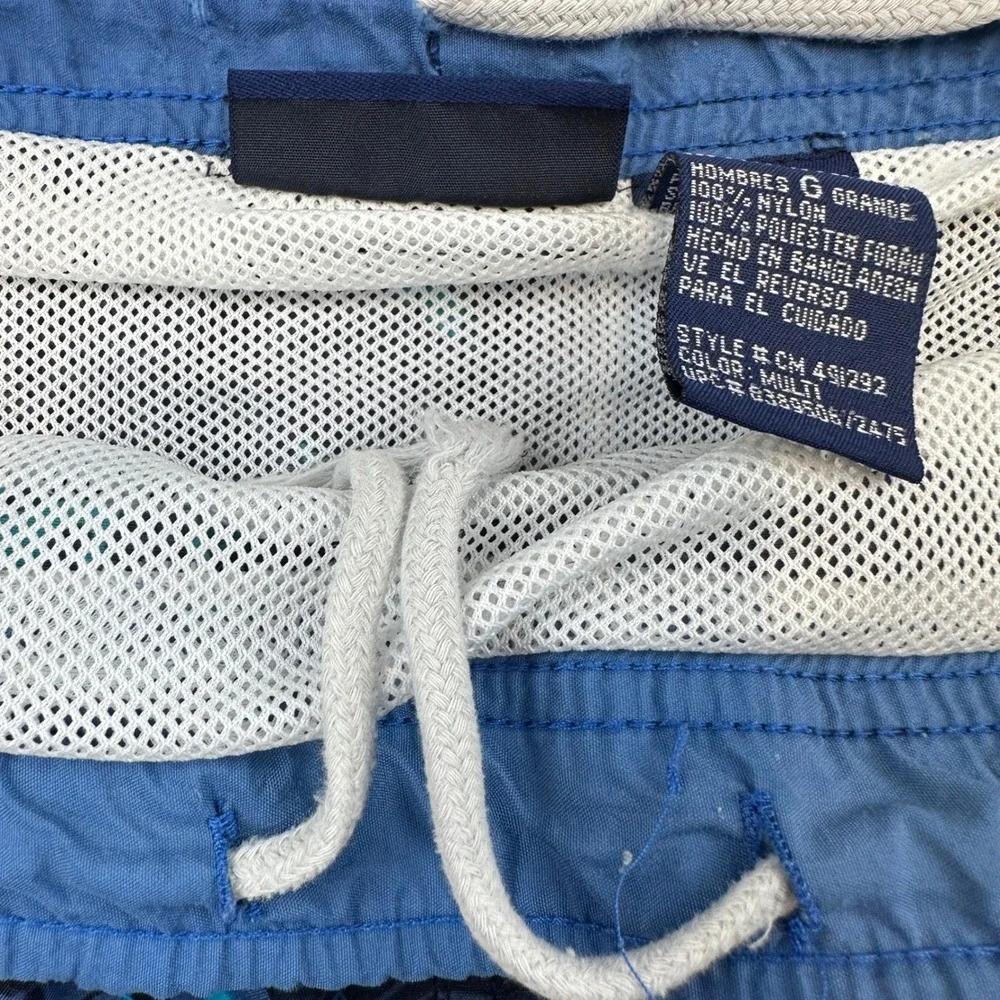 Vintage Catalina Mens‎ Swim Trunks Board Shorts Blue Teal Fish Print Large